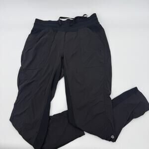 LULULEMON Studio Jogger Pants Womens Size 6 Black Slim Leg Pull On Discontinued